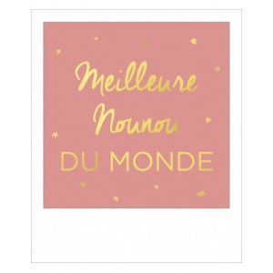 Carte simple foil - Meilleure nounou du monde