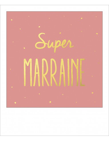 Carte simple foil - Super Marraine