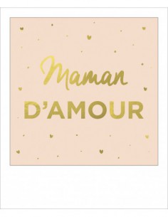 Carte simple foil - Maman d'amour