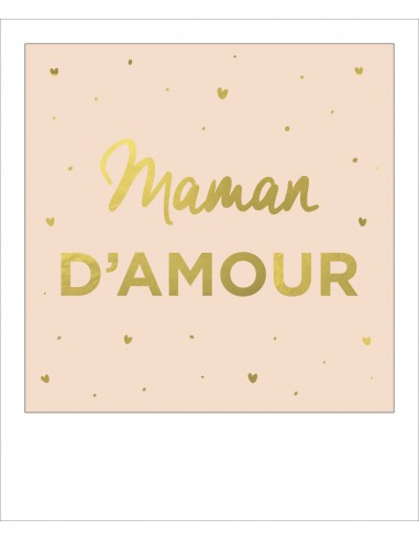 Carte simple foil - Maman d'amour