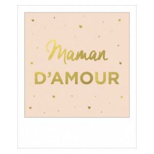 Carte simple foil - Maman d'amour