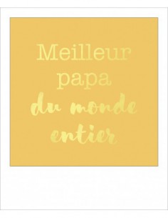 Carte simple foil - Meilleur papa du monde entier