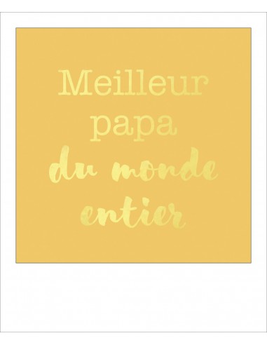 Carte simple foil - Meilleur papa du monde entier