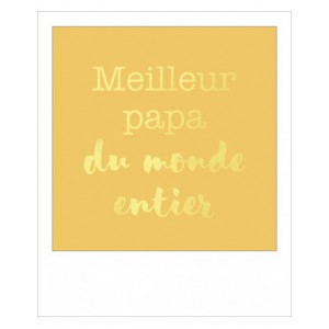 Carte simple foil - Meilleur papa du monde entier