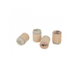 Set 4 tampons bois - thème Mariage