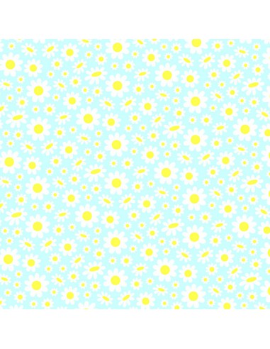 Set 6 feuilles imprimées recto/verso 30,5X30,5cm - Lapin paquerette