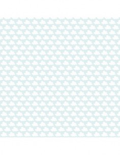 Bloc 100 feuilles 30,5 X 30,5cm - BLUE DREAM - 100g/m2 - imprimé 1 face et blanc au dos 2