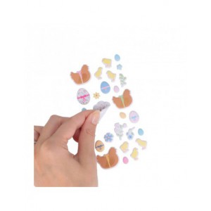 Autocollants puffie - poules chpocolat