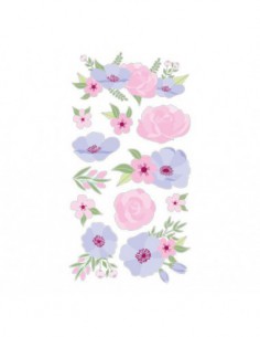 Autocollants puffie -Happy Spring fleurs