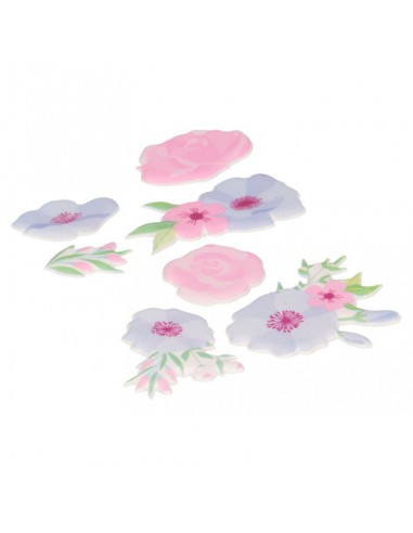 Autocollants puffie -Happy Spring fleurs