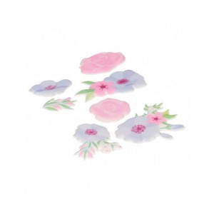 Autocollants puffie -Happy Spring fleurs