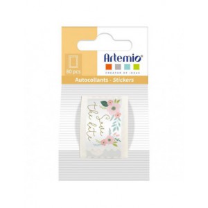 80 stickers timbres Save the date foil or