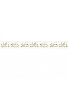 80 stickers timbres Just Married foil or 2