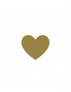 144  stickers rond petit coeur or foil 2