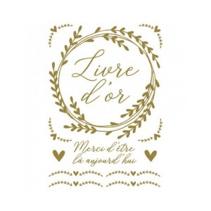 Décalcomanie  A5 Livre d'or - OR