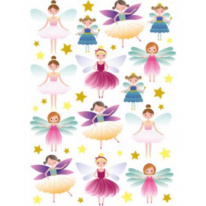 Décalcomanie  stickers A5 - fées