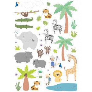 Décalcomanie  stickers A5 - savane
