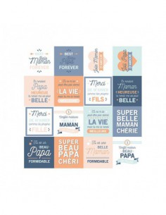 3 feuilles stickers beau-père/belle-mère