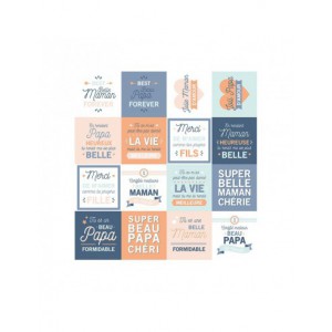 3 feuilles stickers beau-père/belle-mère
