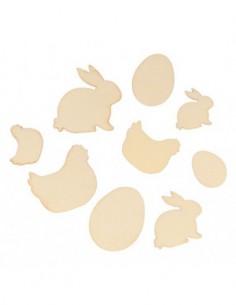30 mini silhouettes Pâques