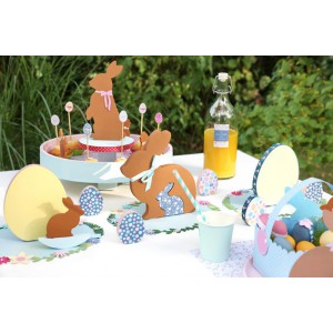 lapin bois  gigogne 18,6x20x1,5cm