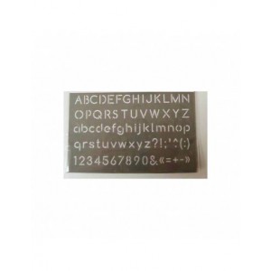 Pochoir plastique 15,5 x 0,2 x 19,5 cm - ALPHABET