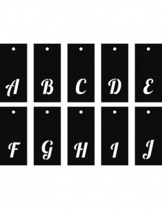 alphabet courbe sur anneau 70pc 2