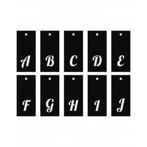 alphabet courbe sur anneau 70pc