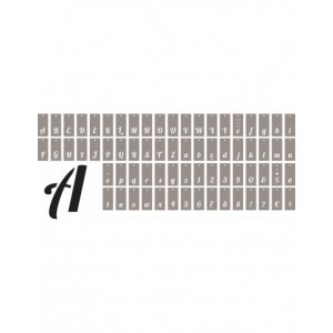 alphabet courbe sur anneau 70pc