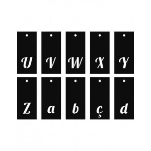 alphabet courbe sur anneau 70pc