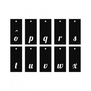 alphabet courbe sur anneau 70pc