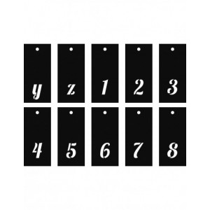 alphabet courbe sur anneau 70pc