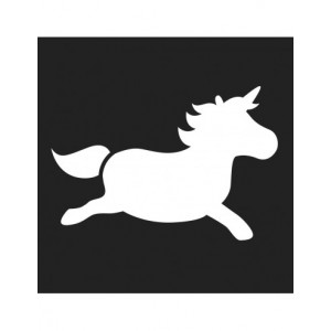 SET 12 POCHOIRS 9X9cm -  LICORNE
