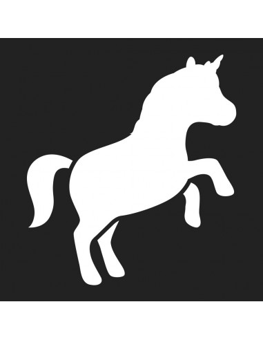 SET 12 POCHOIRS 9X9cm -  LICORNE