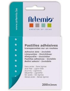 300 points de colle - pastille adhesive transparente 3mm