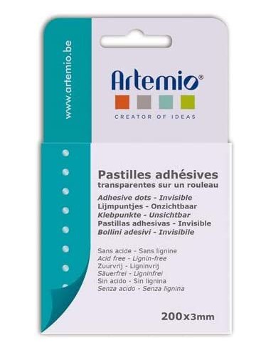 300 points de colle - pastille adhesive transparente 3mm