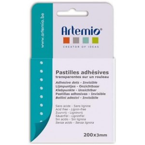 300 points de colle - pastille adhesive transparente 3mm