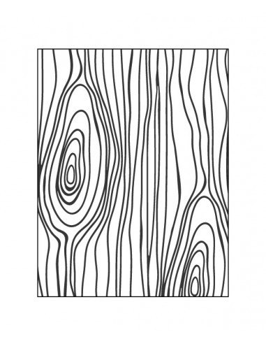 Plaque d'embossage 13x18cm effet nervures bois