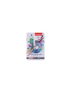 12 crayons aquarelables de qualité + pinceau inclus