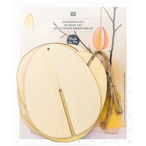set de 3 gros oeuf en bois emboitables 3D