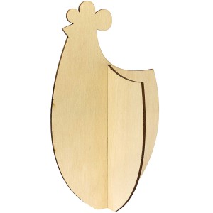 set de 2 poules en bois brut emboitables 3D à décorer