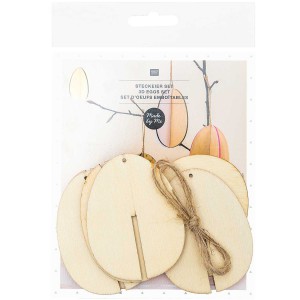 set de 3 oeufs moyen en bois emboitables 3D