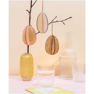 set de 3 oeufs moyen en bois emboitables 3D