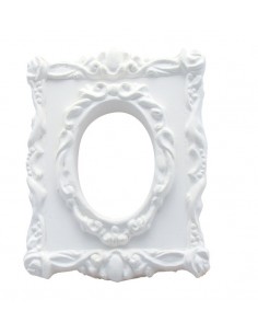 PLATRE CADRE RECTANGLE BAROQUE + FENETRE OVALE