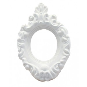 PLATRE CADRE OVALE BAROQUE