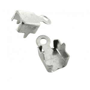 SACHET DE 4 EMBOUTS DE FINITION ARGENTES 2MMX8MM