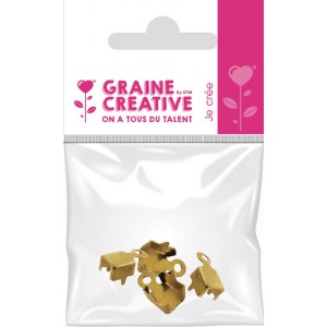 SACHET DE 4 EMBOUTS DE FINITION DORES 2MMX8MM