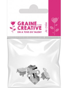 SACHET DE 4 EMBOUTS DE FINITION ARGENTES 2MMX8MM 2