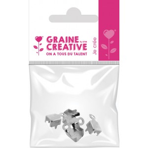 SACHET DE 4 EMBOUTS DE FINITION ARGENTES 2MMX8MM
