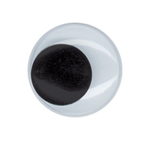 PLAQUETTE DE 12 YEUX AUTOCOLLANTS 20mm